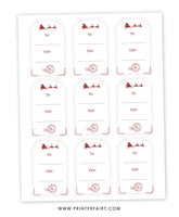 Christmas Gift Label Editable Template