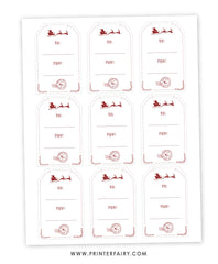 Christmas Gift Label Editable Template