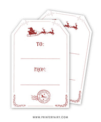 Christmas Gift Label Editable Template