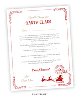Santa Claus Elf Letter Editable Template