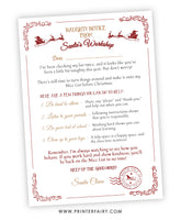 Naughty Notice from Santa Claus Editable Template