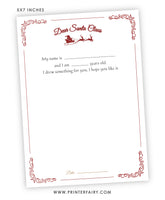 Letter to Santa Editable Template