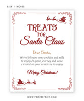 Milk and Cookies for Santa Sign