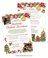 Christmas Market Flyer Template for Ornaments