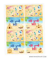 Sand Castle Birthday Party Food Tents