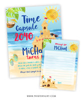 Sand Castle First Birthday Party Time Capsule