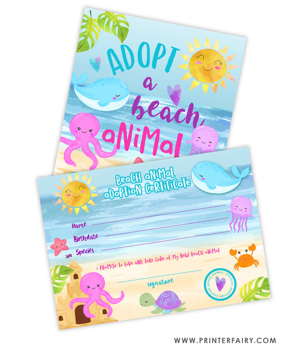 Beach Animal Adoption Set