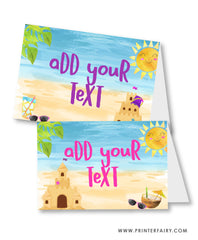 Sand Castle Birthday Party Food Tents