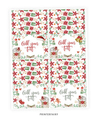 Santa Baby Shower Food Tents