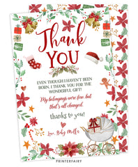 Santa Baby Shower Thank You Card