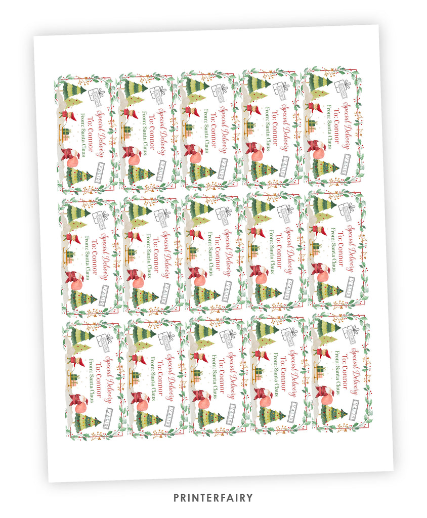 Editable Santa Mailing Address Label PrinterFairy