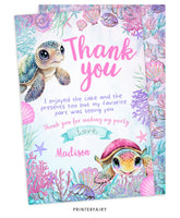 Sea Turtle Thank You Card
