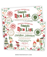 Nice List Printable Certificate