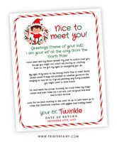 Christmas Elf First Arrival Letter