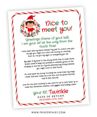 Christmas Elf First Arrival Letter