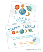 Space Baby Shower Diaper Raffle