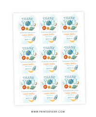 Outer Space Birthday Thank You Tags