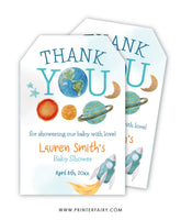 Outer Space Birthday Thank You Tags