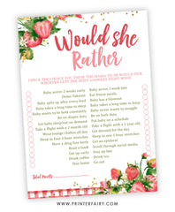 Strawberry Baby Shower Games