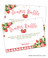Strawberry Baby Shower Diaper Raffle
