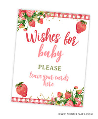 Strawberry Baby Shower Wishes For Baby