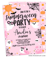 Summerween Spooky Birthday Invitation