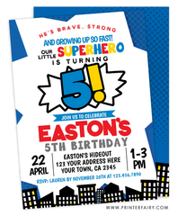 Superhero Birthday Party Invitation