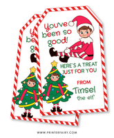 Christmas Elf Printable Gift Tags Template