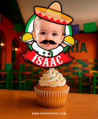 Taco Birthday Fiesta Printable Toppers