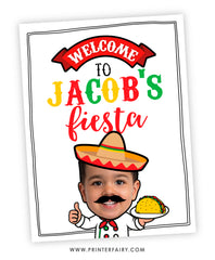 Taco Fiesta Welcome Sign with Photo
