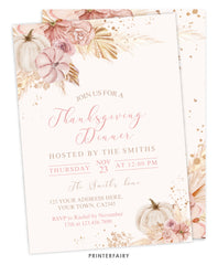 Thanksgiving Dinner Invitation