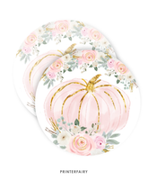 Pink Gold Pumpkin Toppers