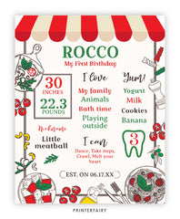 Italian 1st Party Milestones Board