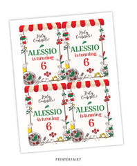 Italian Party Drink Pouch Label