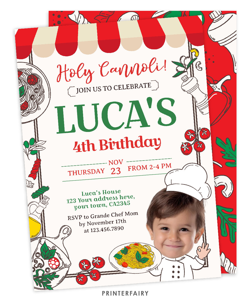 Italian Party Invitation Templates Birthday Dinner Party Invitation