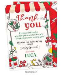 Italian Party Thank You Cards
