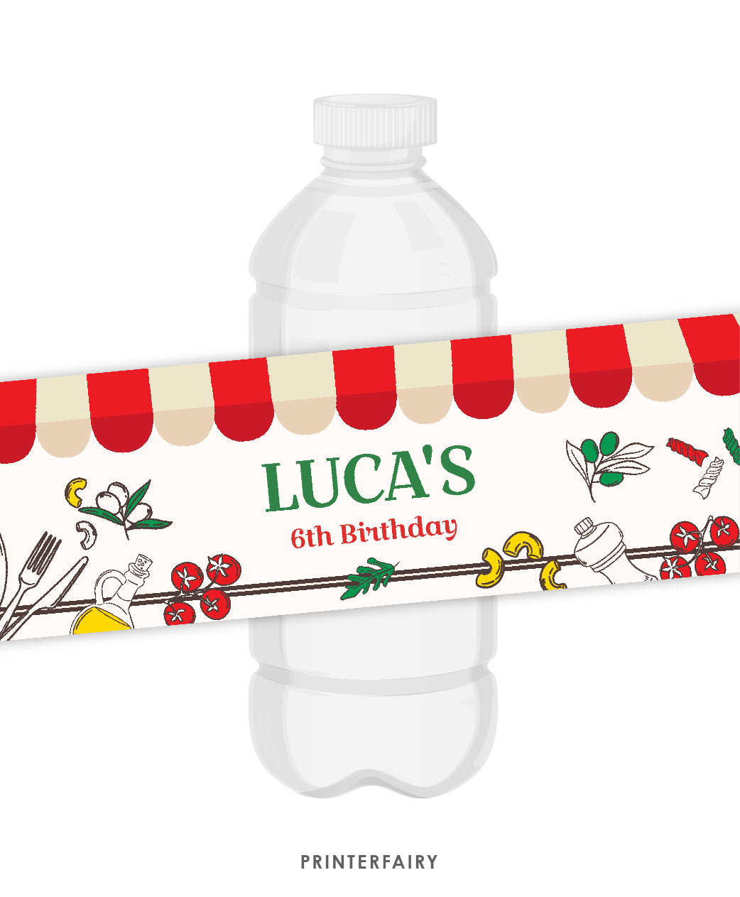 Italian Party Water Bottle Label – PrinterFairy italian-party-water-bottle-label-printerfairy