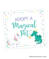 Magical Pet Adoption Sign & Certificate