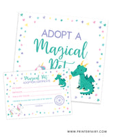 Magical Pet Adoption Sign & Certificate