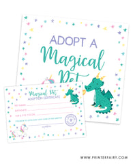 Magical Pet Adoption Sign & Certificate