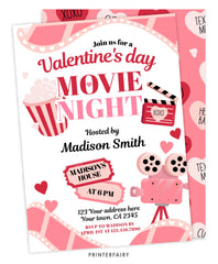 Valentine's Movie Night Invitation