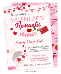 Valentine's Romantic Evening Invitation