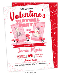 Valentine's Day Virtual Party Invitation