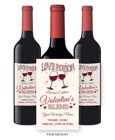 Valentine's Wine Label