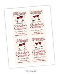 Valentine's Wine Label