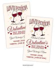 Valentine's Wine Label