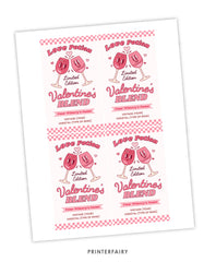 Valentine's Wine Label