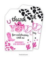 Disco Cowgirl Favor Tags