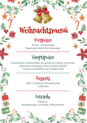 Weihnachtsmenü Flyer Vorlage
