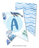 Whales Birthday Party Banner